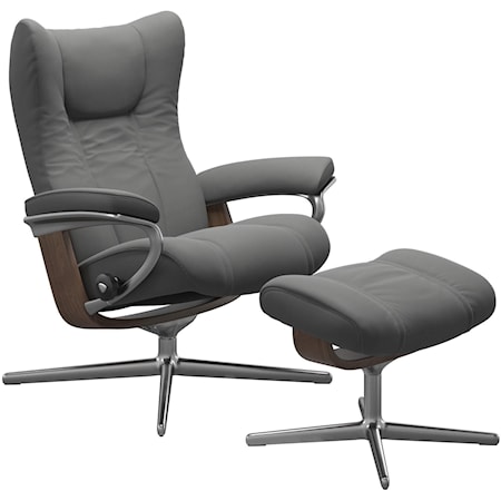 Small Reclining Chair with Cross Base