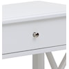 Accentrics Home Accents White Open 'X' Leg Side Table