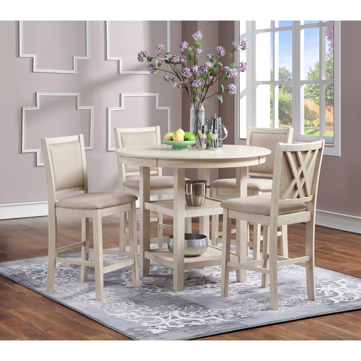 New Classic Furniture Amy Counter Height Dining Set