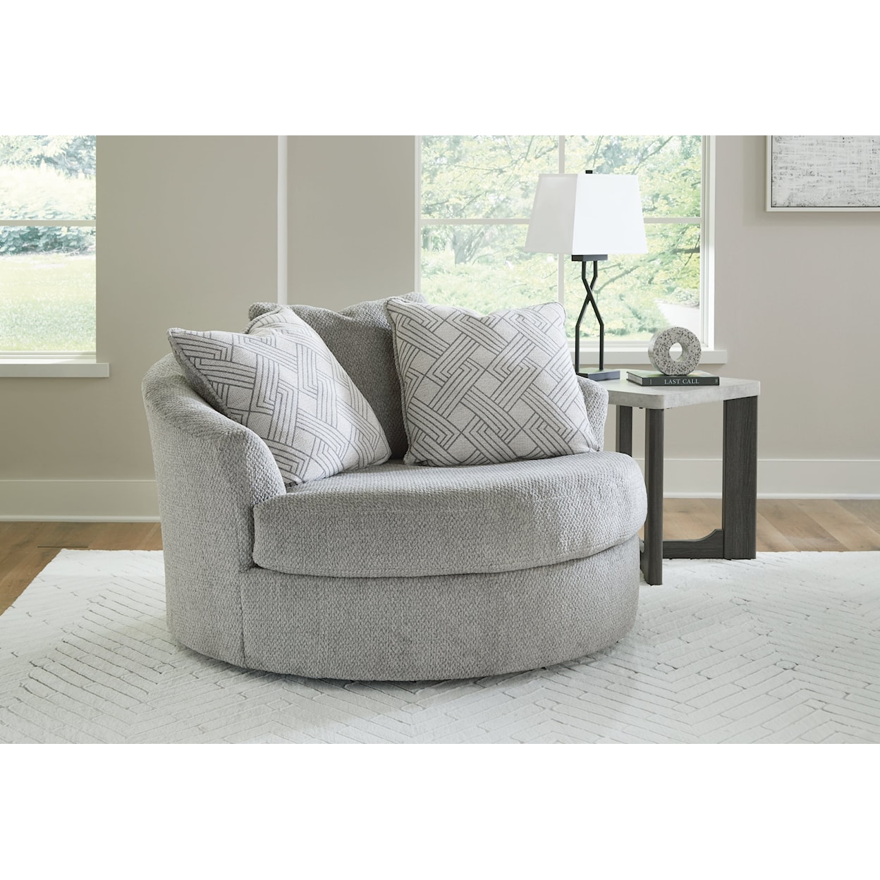 Ashley Signature Design Casselbury Oversized Swivel Accent Chair