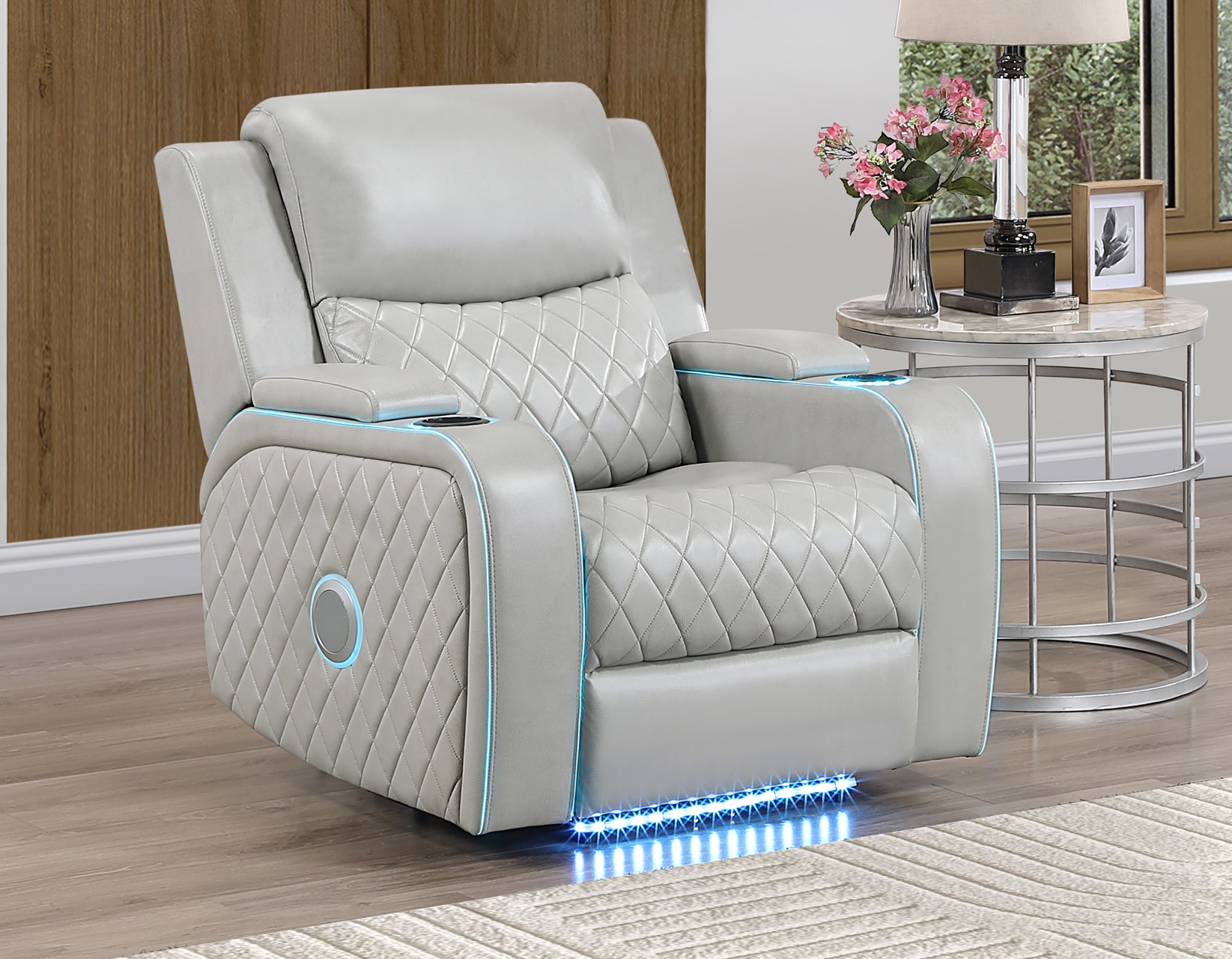 Steve Silver Luna Power Recliner w/Ambient Lighting & Charging
