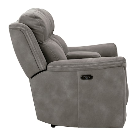 Pwr Reclining Loveseat with Adj Headrests