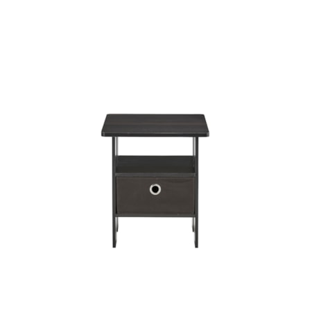 Nightstand with Drawer and Open Shelf