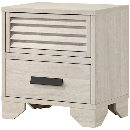 Contemporary 2-Drawer Nightstand