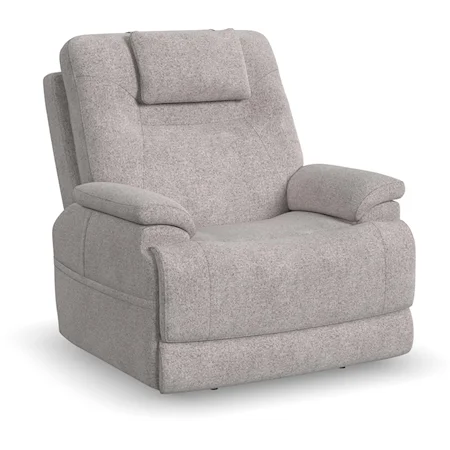 Transitional Power Recliner with Power Headrest & Lumbar