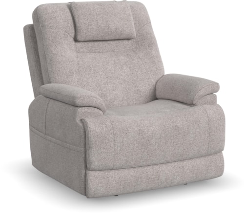 Transitional Power Recliner with Power Headrest & Lumbar