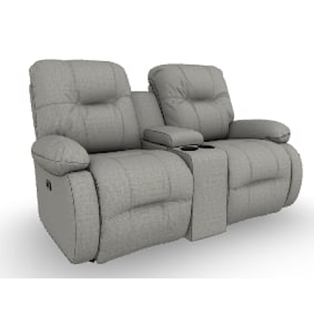 Power Rocking Reclining Console Loveseat