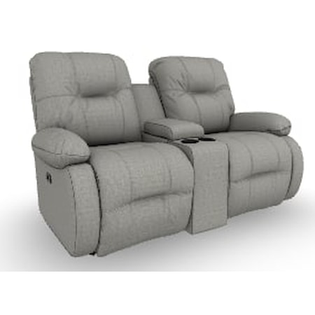 Power Rocking Reclining Console Loveseat