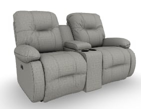 Power Rocking Reclining Console Loveseat