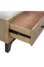 Emerald SUTTON PLACE Contemporary Queen Panel Storage Bed with Bronze Pulls