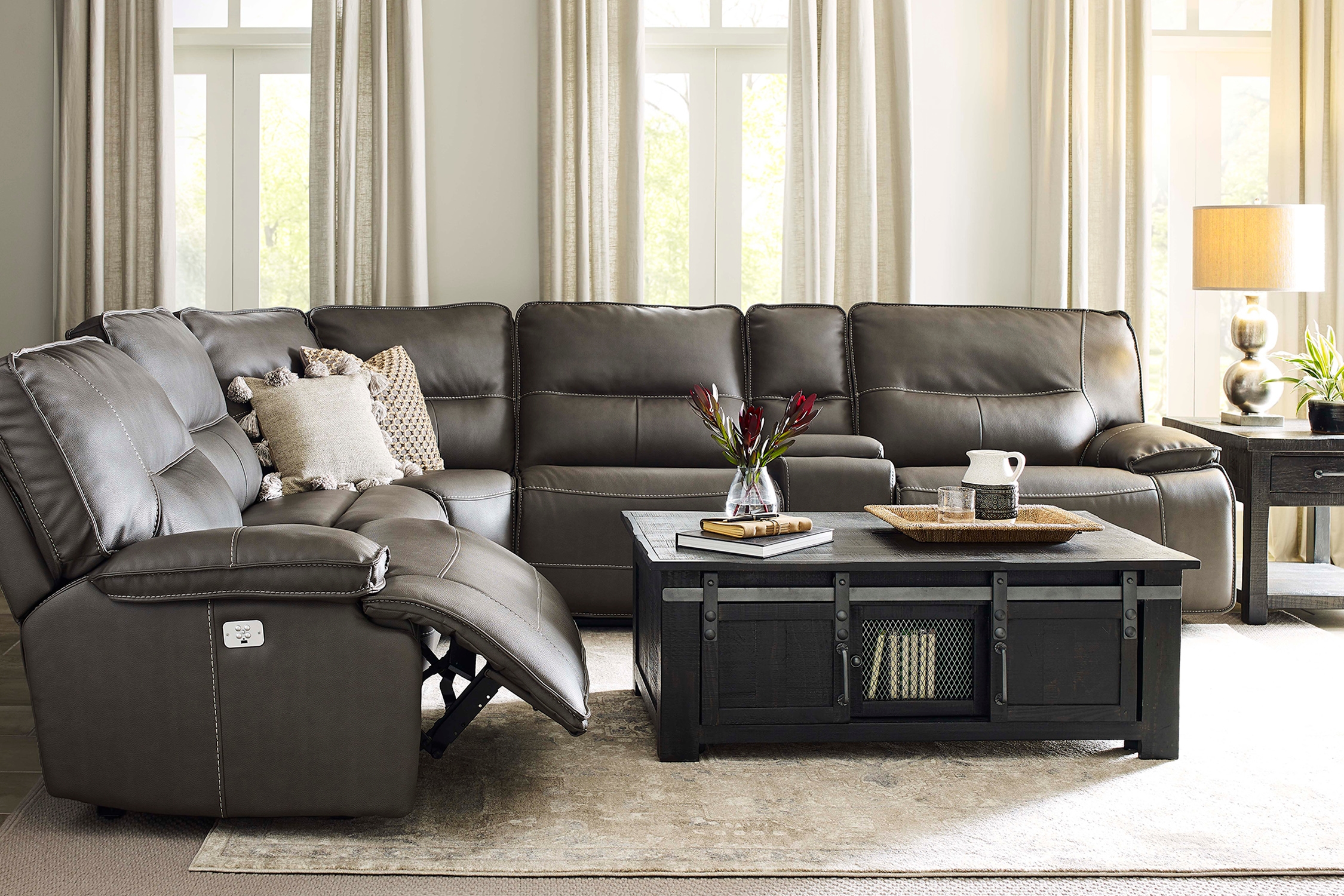 Parker Living Spartacus 6-Piece Power Reclining Sectional Sofa