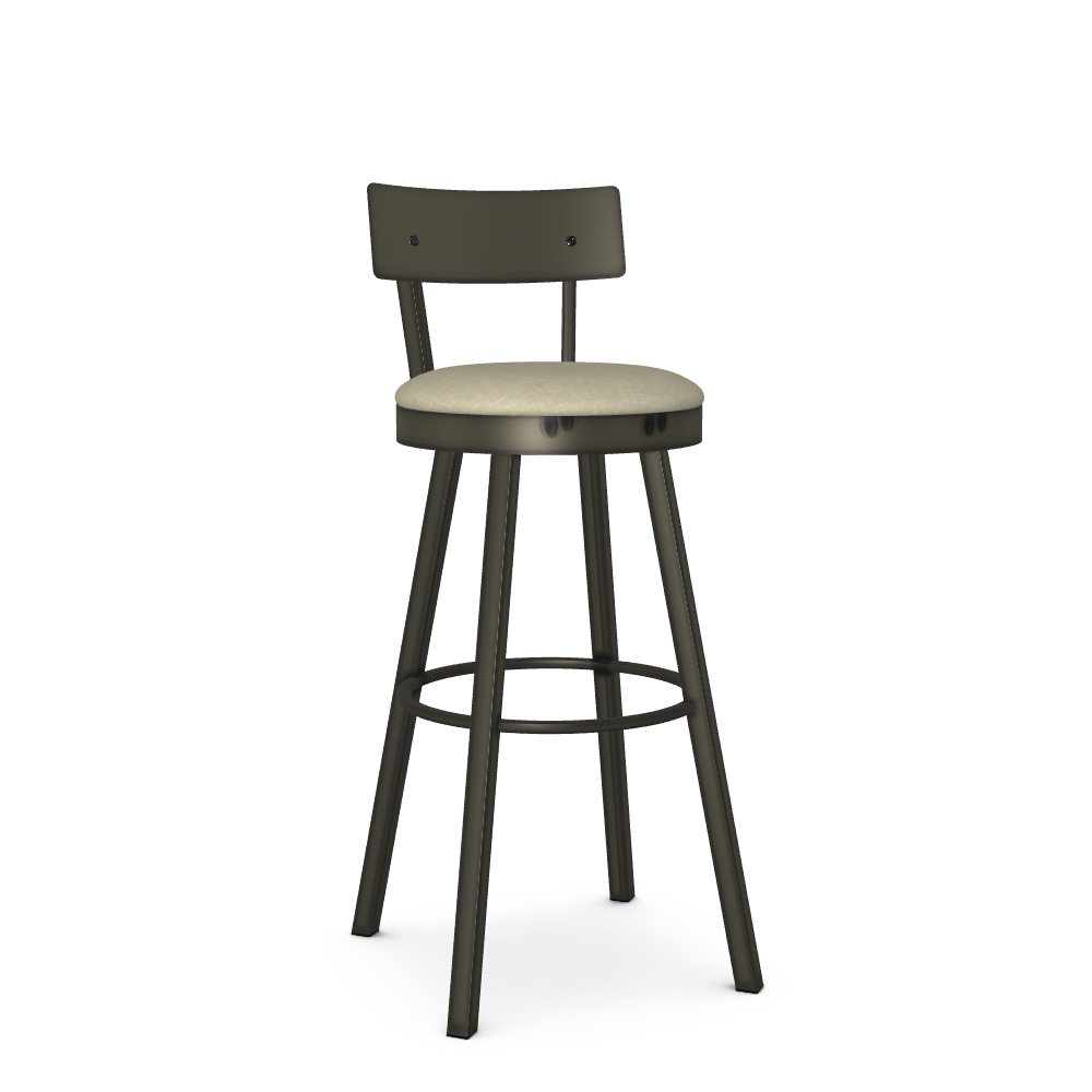 Upholstered Spectator Height Swivel Stool