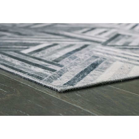 5' x 7' Diamond Ikat Outdoor Rug Black - Threshold™