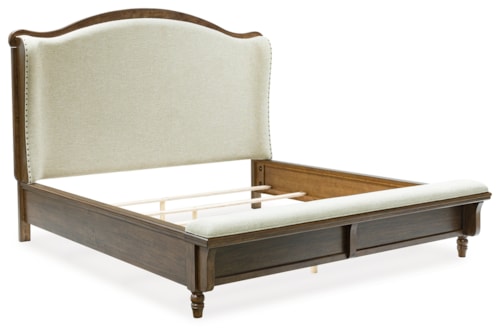 California King Upholstered Panel Bed