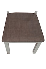 Grey linen upholstered seat