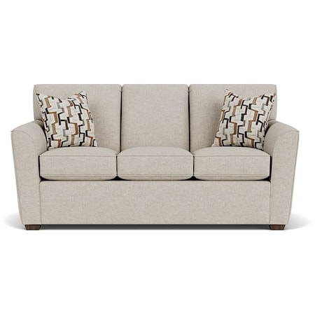 Casual Full Sleeper Sofa with Flair Tapered Arms