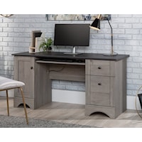 Contemporary Two-Drawer Office Desk with Slide-Out Keyboard/Mousepad