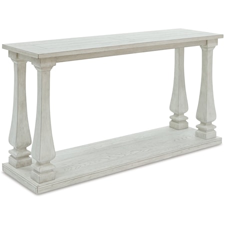 Traditional Sofa Table with Baluster Legs