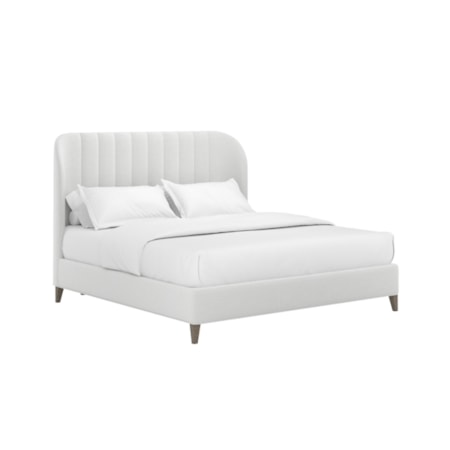 Dante Queen Wide Channel Uph Bed - Cloud