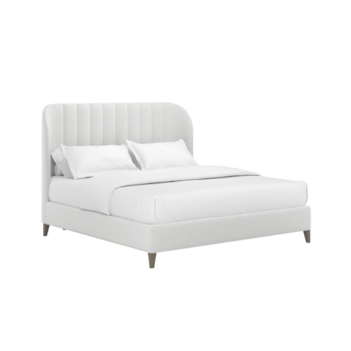 Dante Queen Wide Channel Uph Bed - Cloud