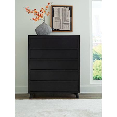 Five Drawer Wide Chest