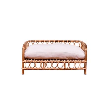 Rattan Pet Bed W/Uph