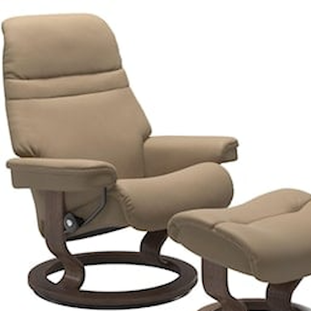 Medium Reclining Chair with Classic Base