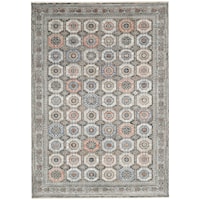 5'3" x 7'3" Grey/Navy Rectangle Rug