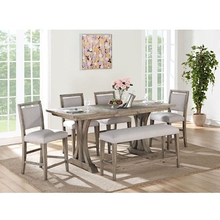 6-Piece Counter-Height Dining Set