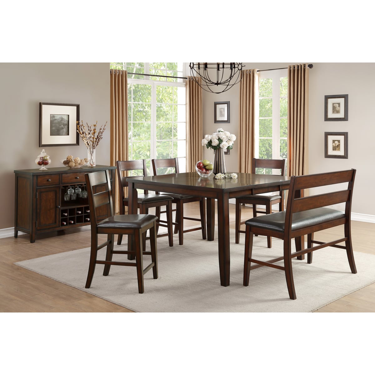 Homelegance Mantello Rectangular Counter Height Dining Table