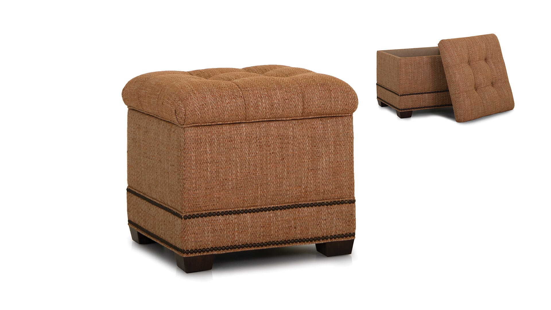 Storage Ottoman w/ Tapered Leg