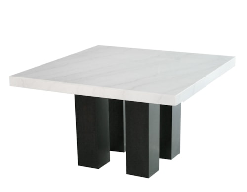 Contemporary 54" Square Marble-Top Counter Table