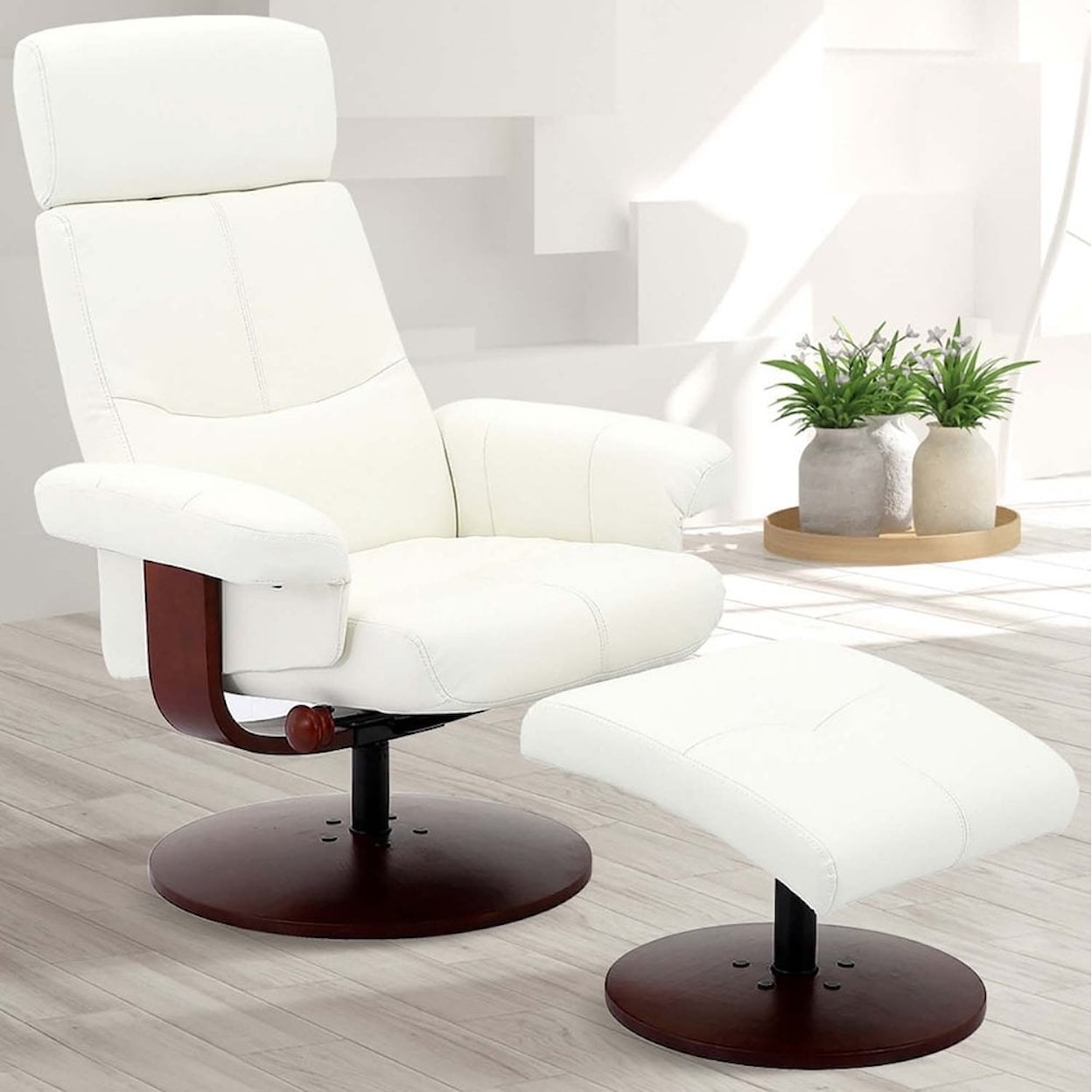 Progressive Furniture M165 Roma Recliner with Ottoman