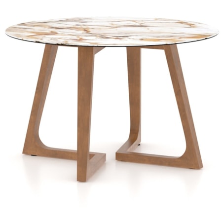 48" Double-Pedestal Table w/Porcelain Top