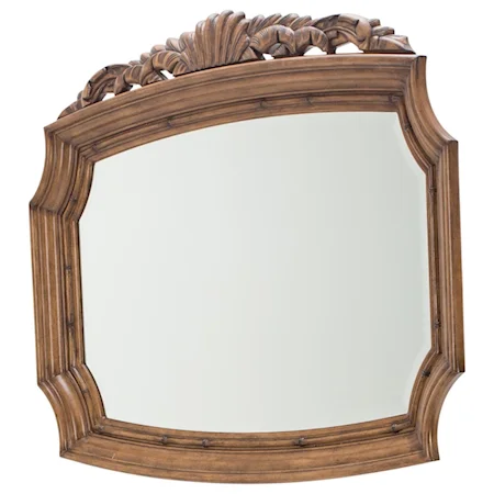 Coastal Wall Mirror with Shell Accents