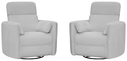 Casual Manual Swivel Recliner (Set of 2)