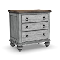 Relaxed Vintage Nightstand with Built-In Outlets