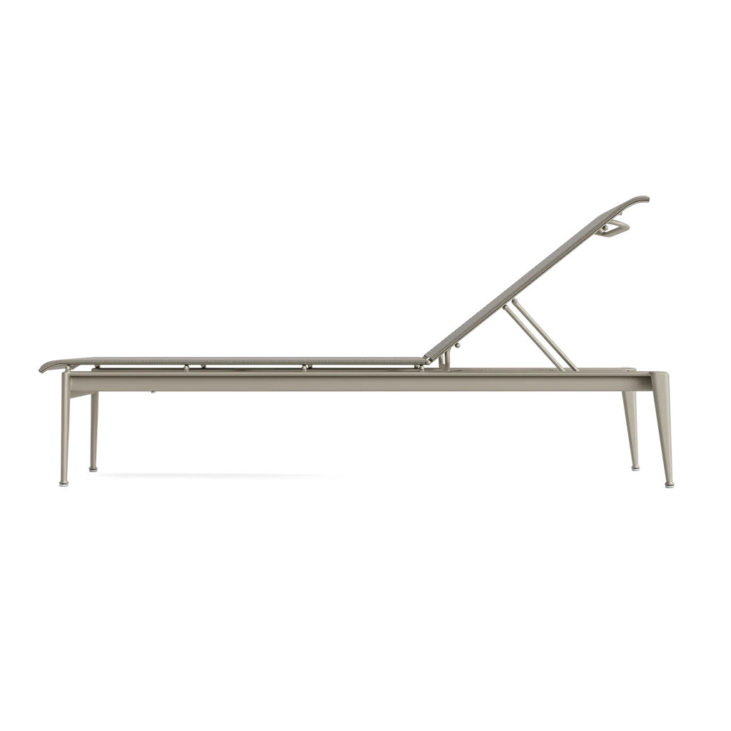 Stacking Adj. Armless Sling Chaise Lounge