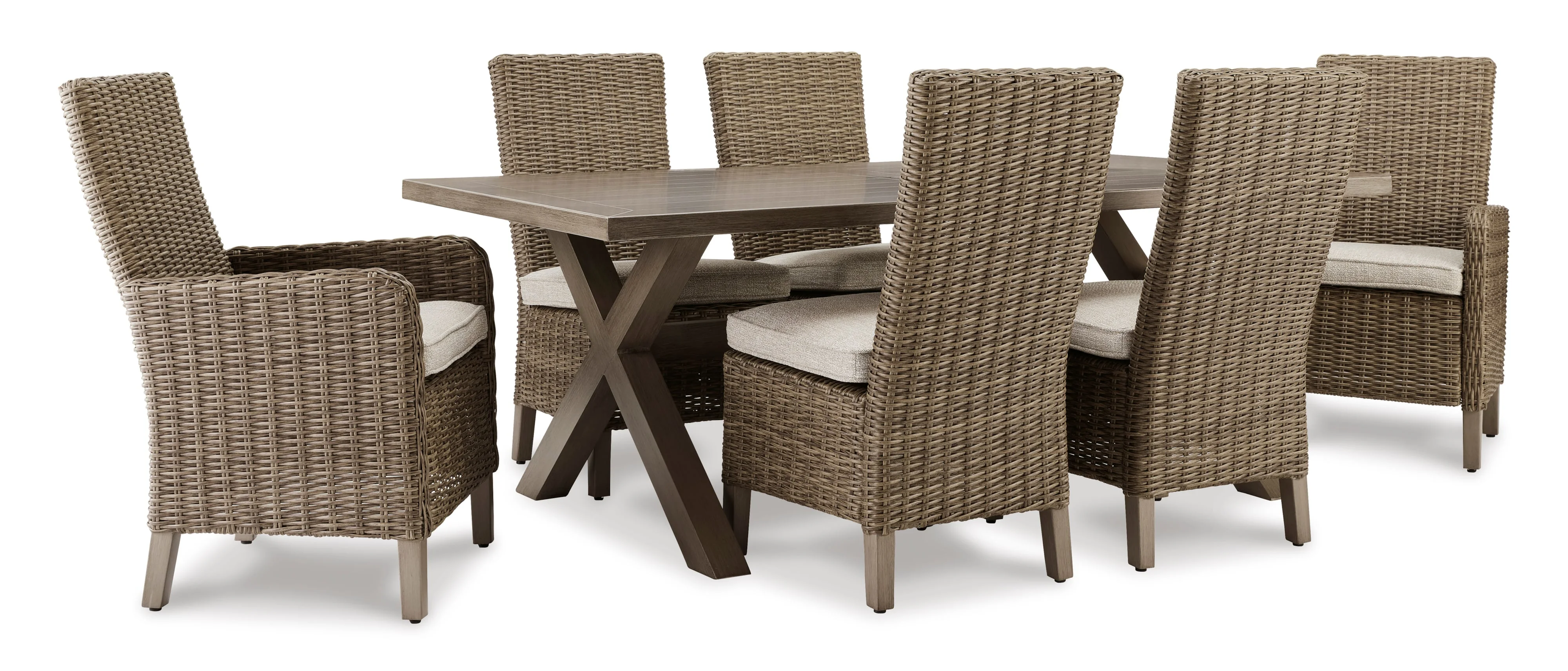 Beach Front 7Piece Outdoor Dining Set Furniture and More Outdoor Dining Set
