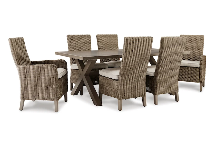 Beach Front 7-Piece Outdoor Dining Set by Signature Design by Ashley at Furniture and ApplianceMart