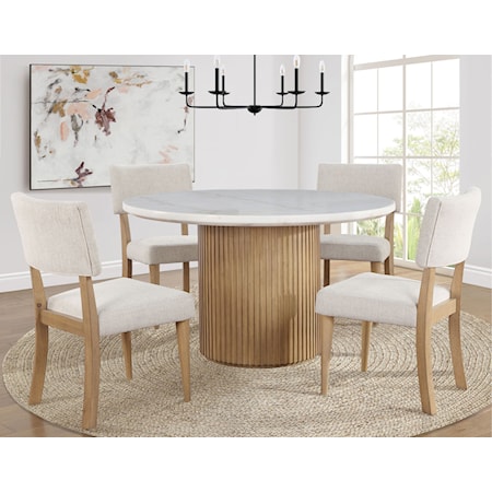 5-Piece Round Dining Set