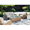 Benchcraft Sandy Bloom Outdoor Loveseat with Cushion