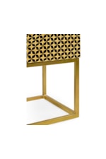 Jonathan Charles JC Modern Four-Point Star 3D Geometric Cabinet