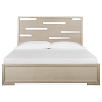 Glam King Panel Bed with Low Profile Footboard