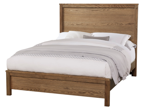 Transitional Queen Panel Bed with Low-Profile Footboard