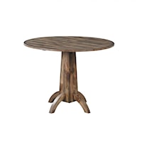 Rustic Round Table with 2 8" Drop-Leaves