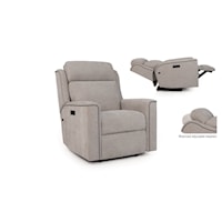 Transitional Power Recliner with Adjustable Headrest