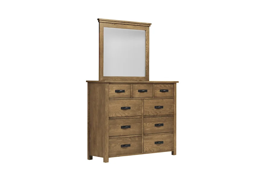 Cumberland Dresser and Mirror Set - Medium Brown by Winners Only at Reeds Furniture