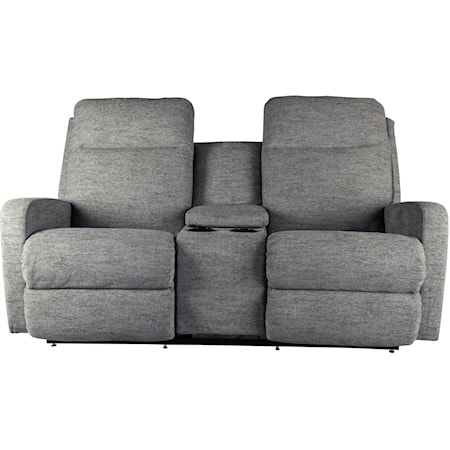 Power Wall Reclining Loveseat with Headrest & Storage Console