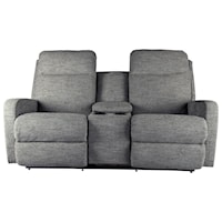 Power Wall Reclining Loveseat with Headrest & Storage Console